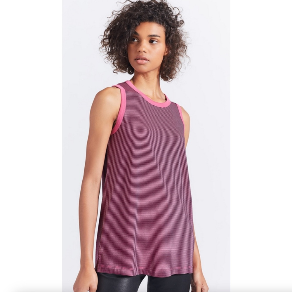 Current Elliott Womens The Easy Muscle Tank in Ibis and Rose Size 2